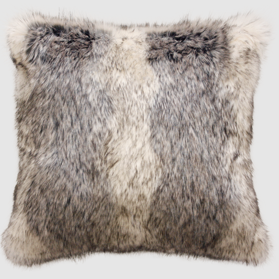Faux Fur Cushion - Mountain Wolf - 65