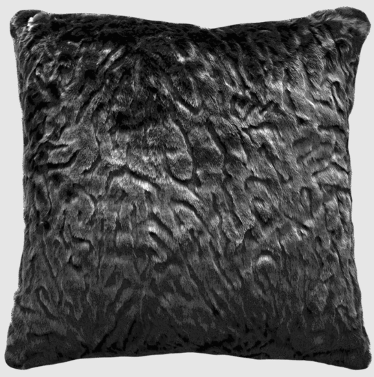 Faux Fur Cushion - Pewter Chinchilla - 65