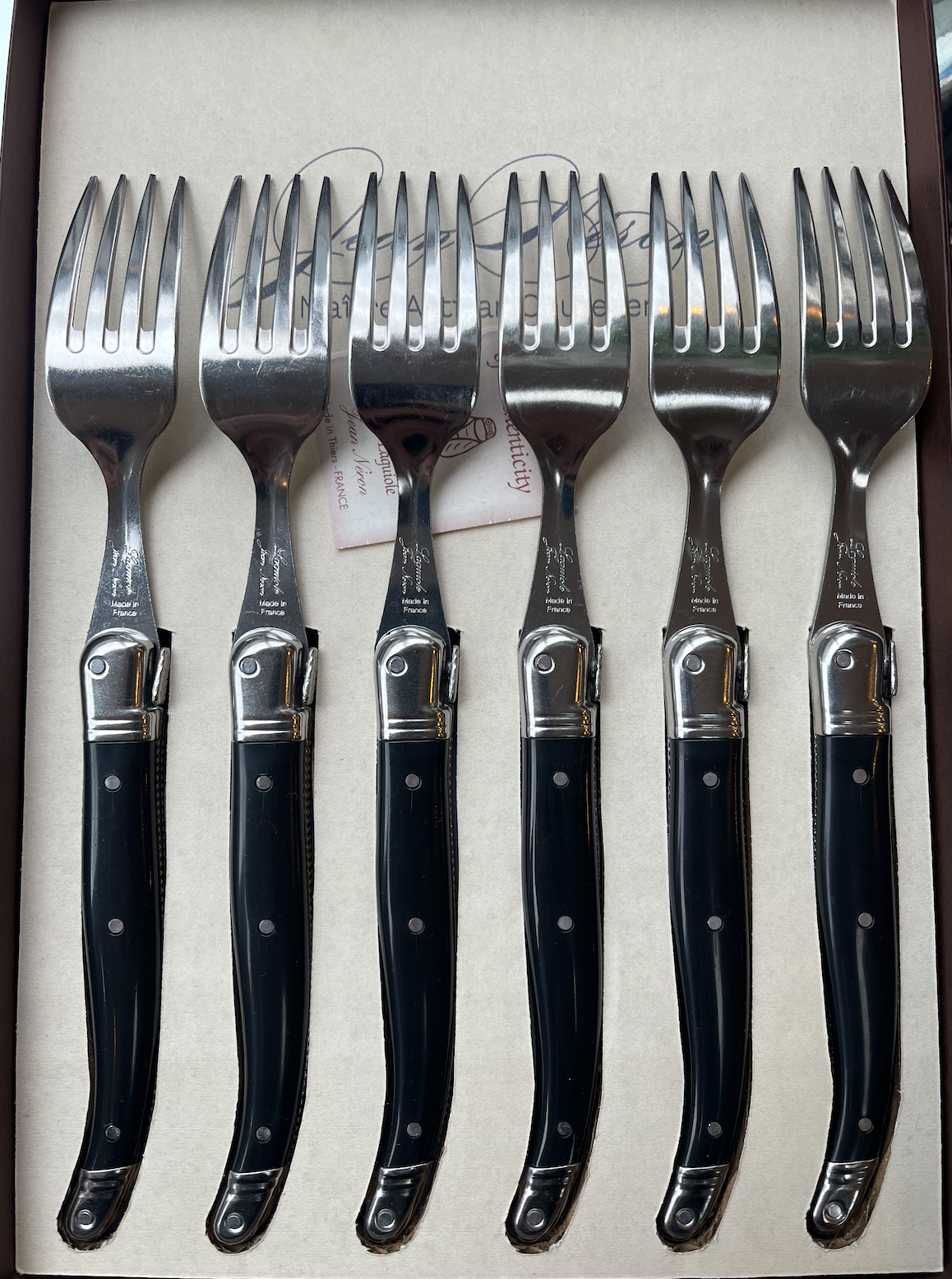 Laguiole Forks - Black - Set of 6