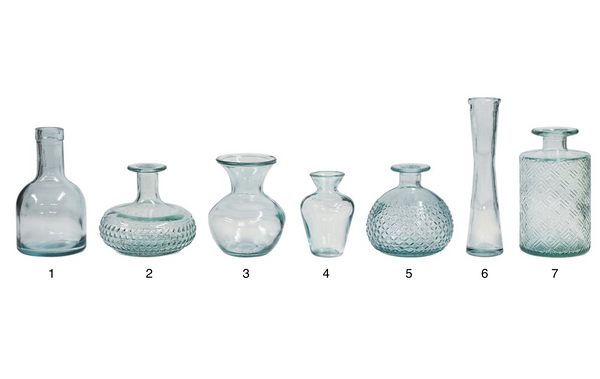 Bilbao Florero Recycled Glass Vase - Assorted Shapes