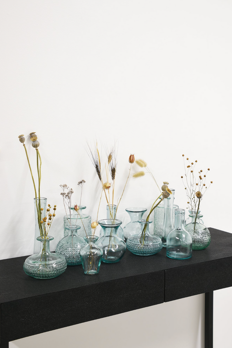 Bilbao Florero Recycled Glass Vase - Assorted Shapes