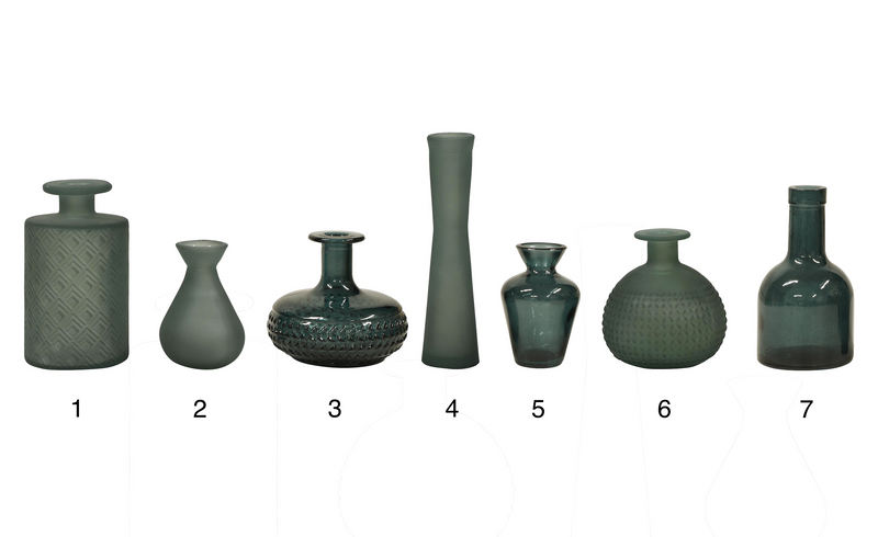 Bilbao Recycled Glass Vase - Green - Assorted Shapes