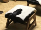 Goat Skin Foot Stool