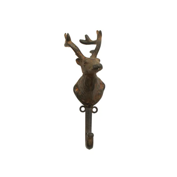 Deer Head Hook - Rustic Brown