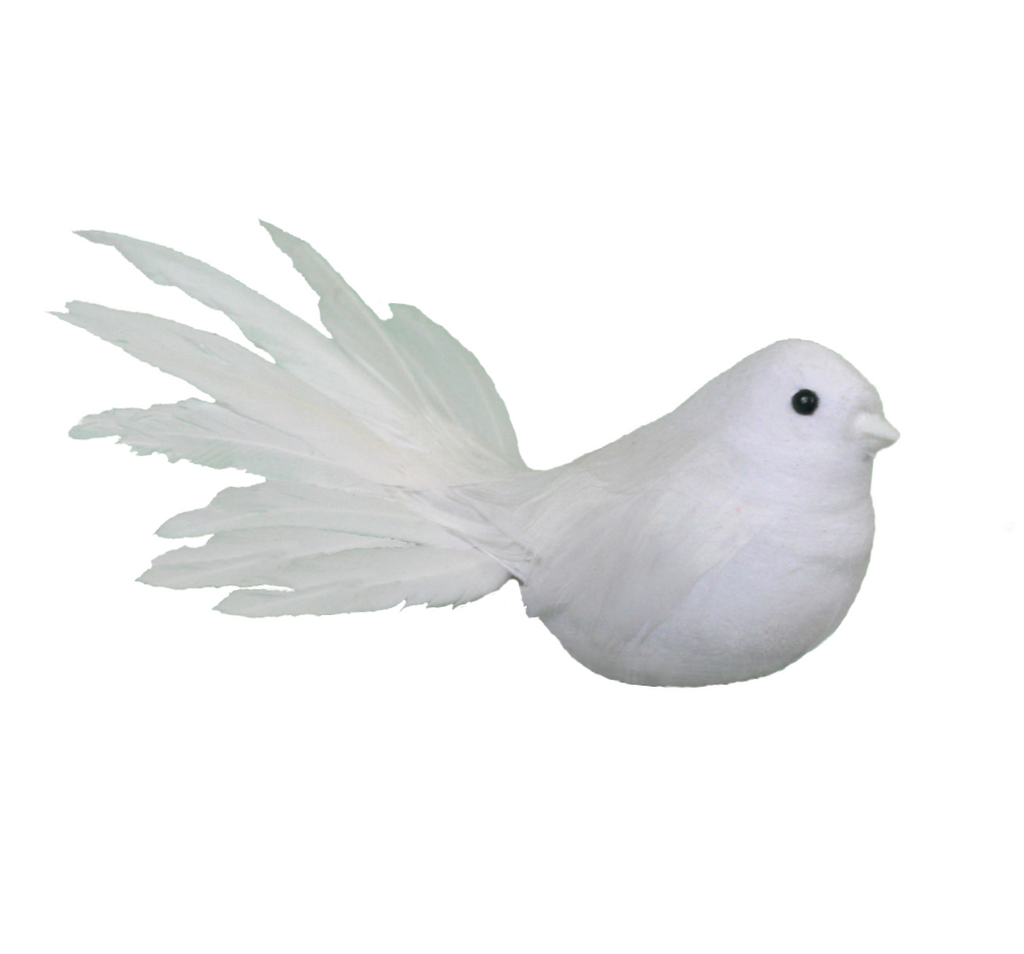 Feather Fantail w/ Clip - White