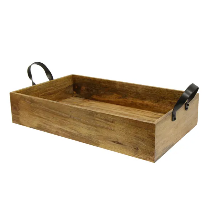 Ploughmans Tray w/ Iron Handles - Natural