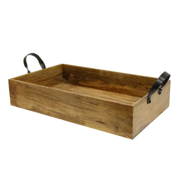 Ploughmans Tray w/ Iron Handles - Natural