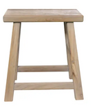 Coastal Aged Elm Rectangle Stool