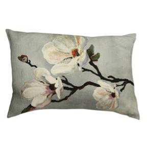 Magnolia Light Blue Rectangle Cushion