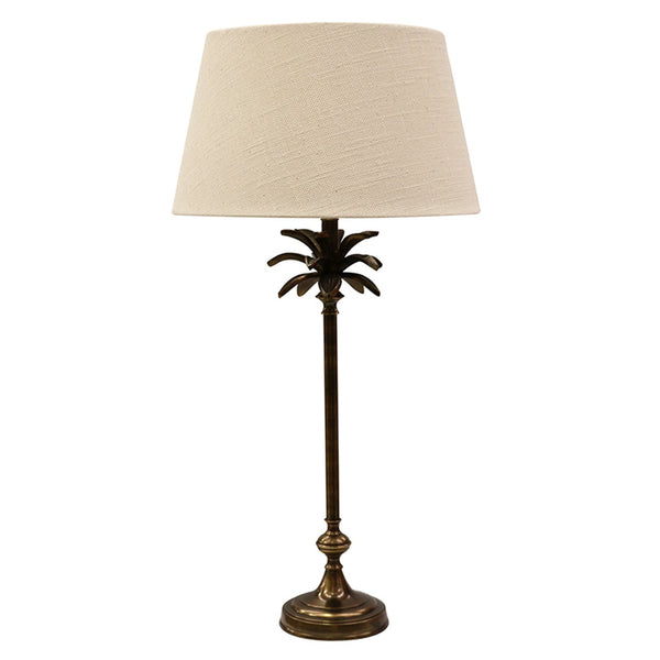Caribbean Palm Lamp Base - Brass Finish - Tall