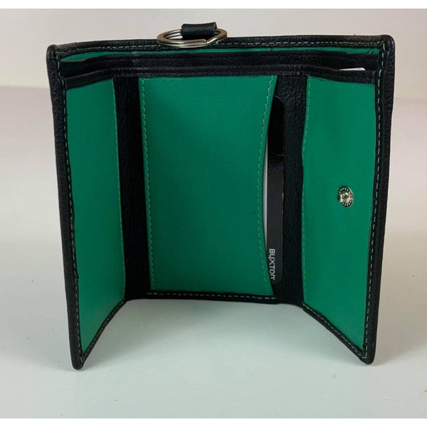 Mini Wallet & Key Ring - Black & Green