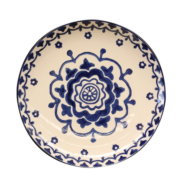 Blue & White ceramic dinner plate