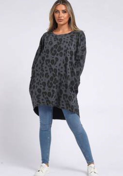 Jungle Cotton Sweater Charcoal