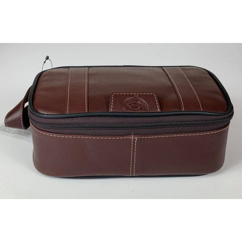 Dopp Leather Toilet Kit - Dark Brown