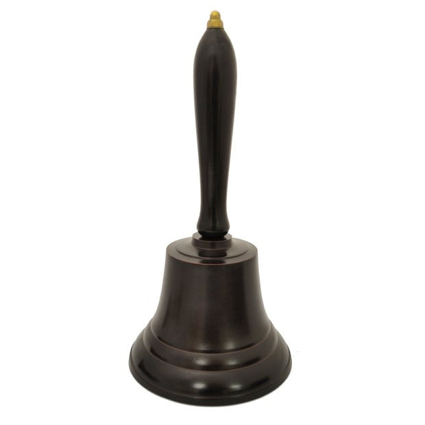 Bell w/ Wooden Handle - Bronze Finish