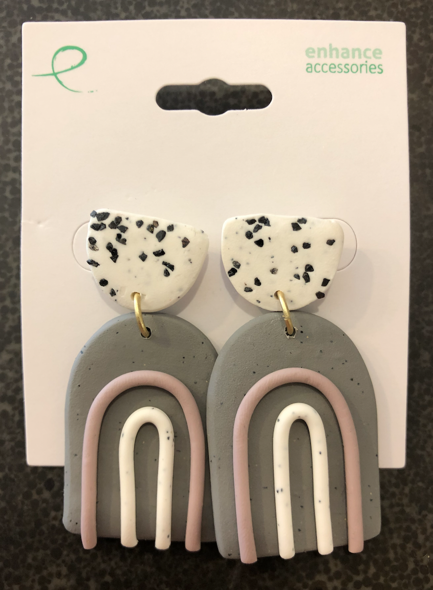 Arc Earrings Grey