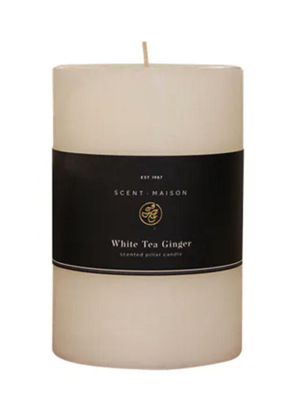 Pillar Candle White Tea and Ginger