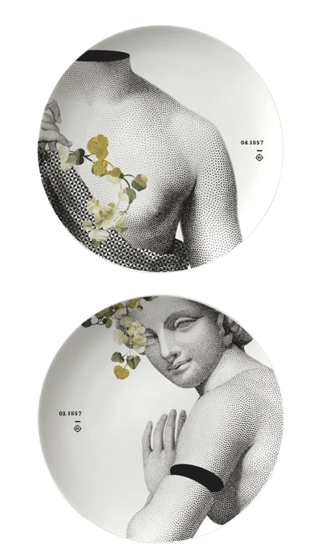 Porcelain Parnasse Big Plates Duo Printemps