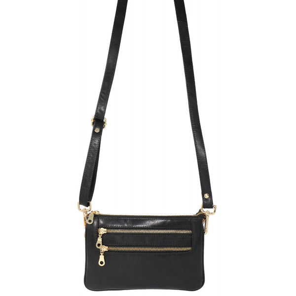 Lucia - Italian Leather Handbag - Black