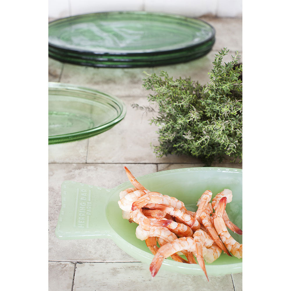 Deep Fish Dish - Jadite Green