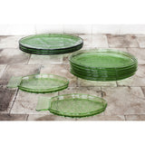 Oval Flat Dish - Transparent Green