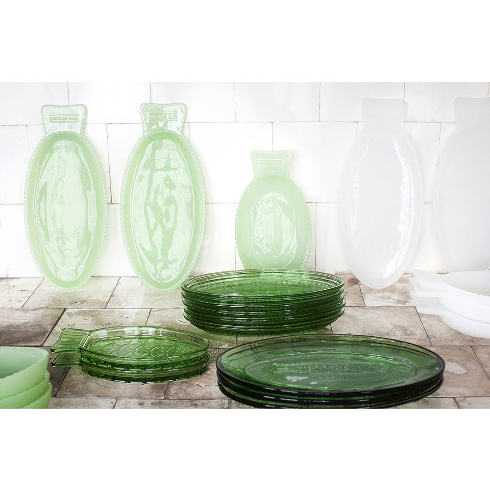 Small Oval Dish - Transparent Green
