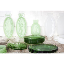 Flat Fish Dish - Jadite Green