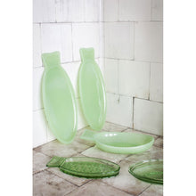 Flat Fish Dish - Jadite Green