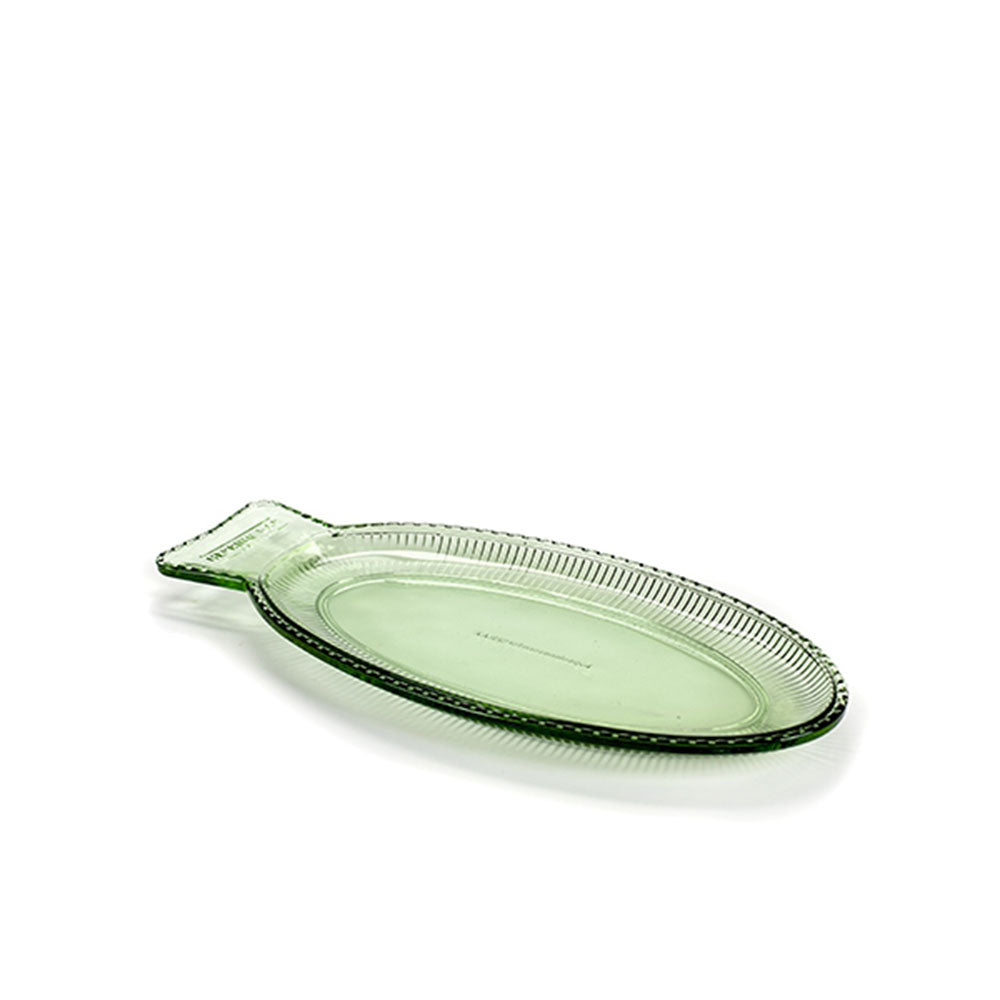 Flat Fish Dish - Transparent Green