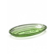 Oval Flat Dish - Transparent Green
