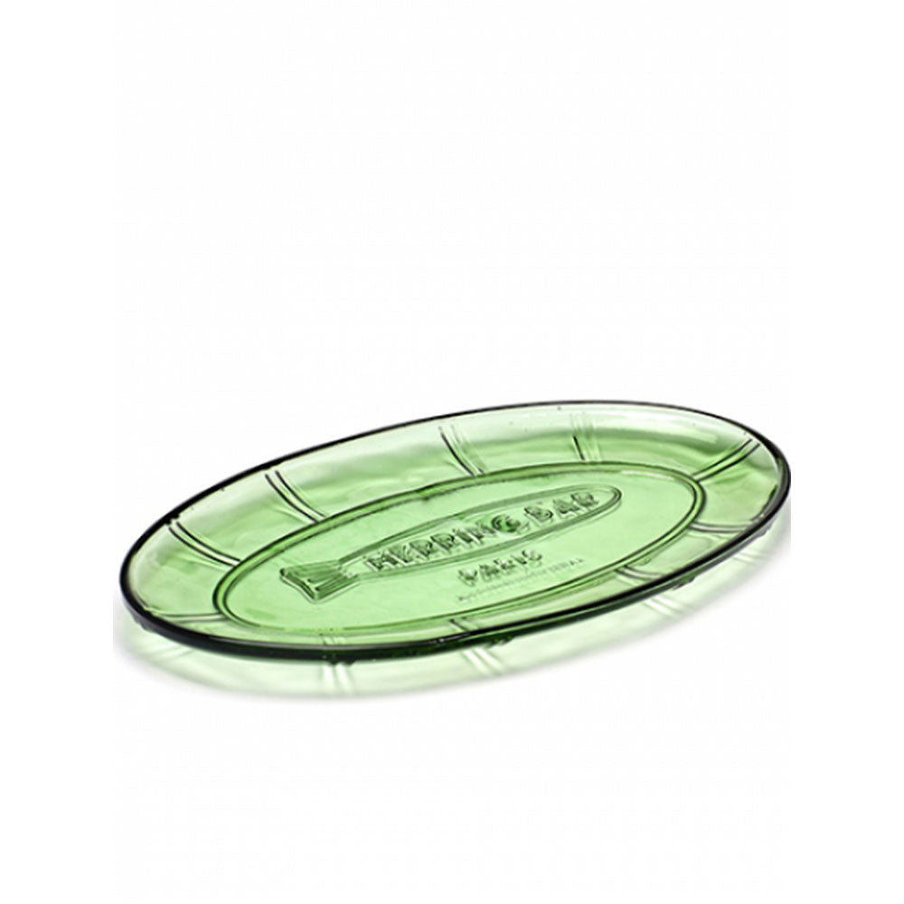 Small Oval Dish - Transparent Green