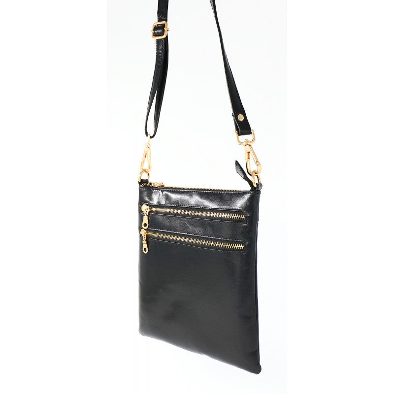 Sophia - Italian Leather Handbag - Black